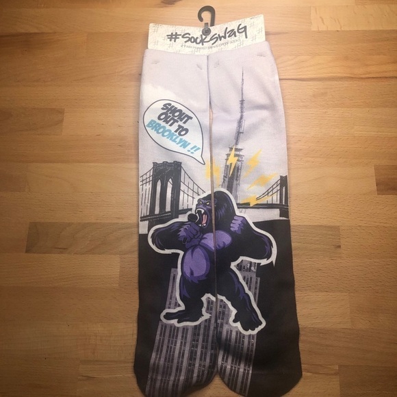 Majesty Swag Socks Shout out Brooklyn 2 pairs NWT - Picture 2 of 7